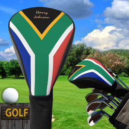 Zuid-Afrikaans Vlag & Monogrammed Golfclubs Hoesje Golfheadcover