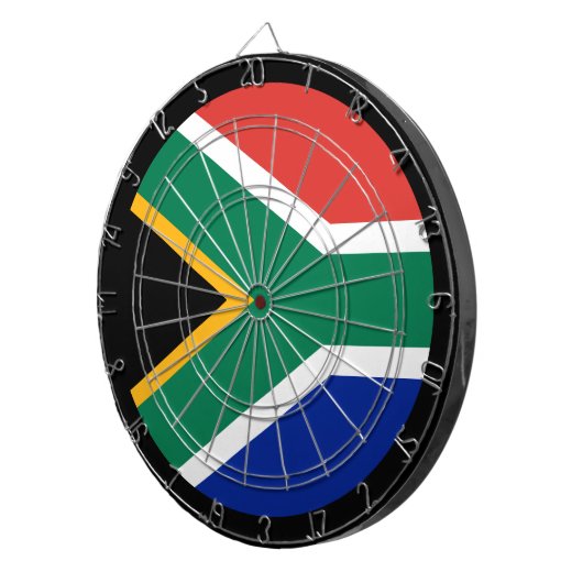 Zuid-Afrikaans vlaggenbord & Afrika/spelraad Dartbord (Voorkant Rechts)