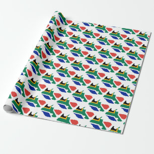 Zuid-Afrikaans vlaggenverpakkingpapier Cadeaupapier