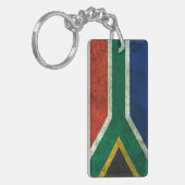 Zuid-Afrikaans vlaggestookte staaleffect Sleutelhanger (Voorkant Links)