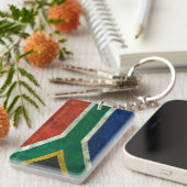 Zuid-Afrikaans vlaggestookte staaleffect Sleutelhanger (Voorkant Rechts)