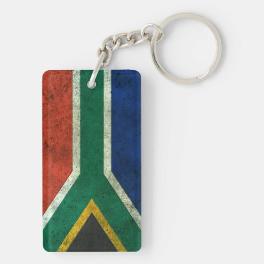 Zuid-Afrikaans vlaggestookte staaleffect Sleutelhanger (achterkant)