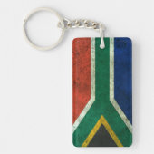 Zuid-Afrikaans vlaggestookte staaleffect Sleutelhanger (Voorkant)