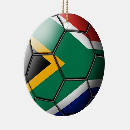 Zuid-Afrikaans voetbalornament Keramisch Ornament (Rechts)