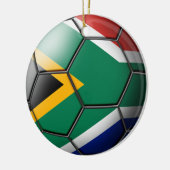 Zuid-Afrikaans voetbalornament Keramisch Ornament (Links)