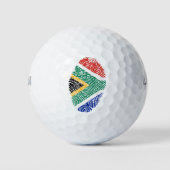 Zuid-Afrikaanse aanraak vingerafdruk vlag Golfballen (Voorkant)