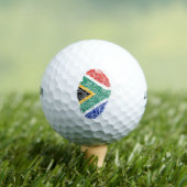 Zuid-Afrikaanse aanraak vingerafdruk vlag Golfballen (Insitu Shirt)