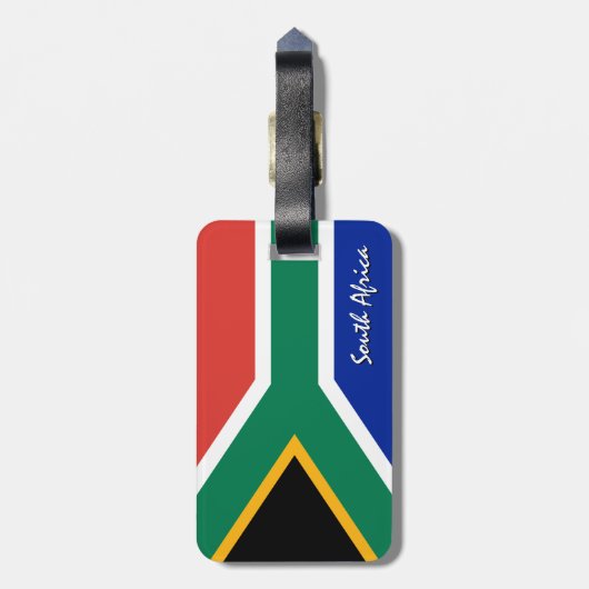 Zuid-Afrikaanse Bagagelabels, patriottische Afrika Bagagelabel (Achterkant verticaal)