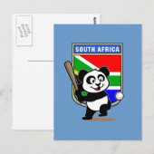 Zuid-Afrikaanse Baseball Panda Briefkaart (Voorkant / Achterkant)