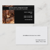 Zuid-Afrikaanse biltong | PERSONEELSEL Visitekaartje (Voorkant / Achterkant)