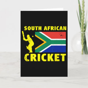 Zuid-Afrikaanse Cricket Met Zuid-Afrikaanse Vlag  Kaart