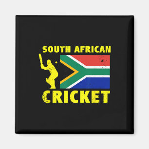 Zuid-Afrikaanse Cricket Met Zuid-Afrikaanse Vlag Magneet