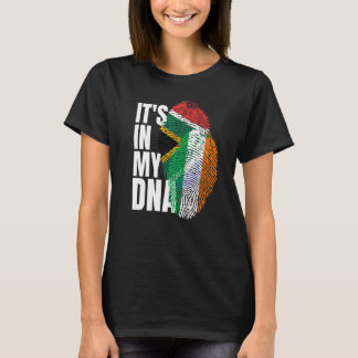 Zuid-Afrikaanse en Ierse DNA Mix Erfgoed Vlag T-shirt