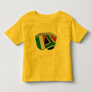 Zuid-Afrikaanse en Ierse vlagvriendschapsbadges Kinder Shirts
