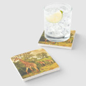 Zuid-Afrikaanse giraffen Stenen Onderzetter (Zijkant)