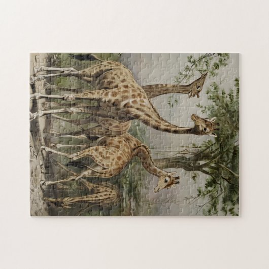  Zuid-Afrikaanse Giraffes Legpuzzel (Horizontaal)