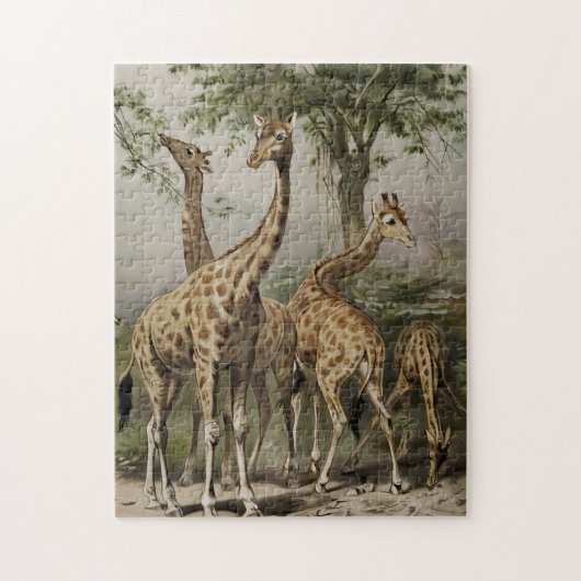  Zuid-Afrikaanse Giraffes Legpuzzel (Verticaal)
