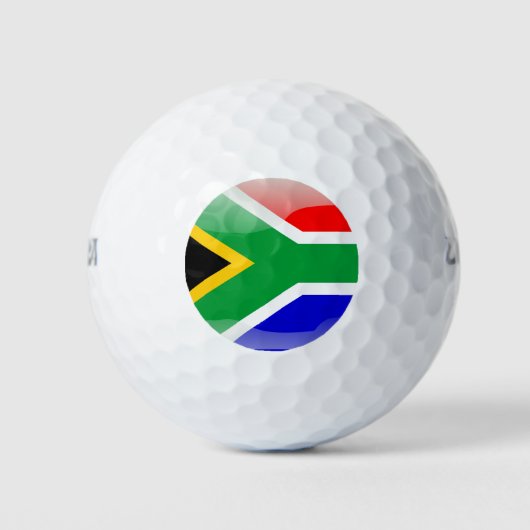 Zuid-Afrikaanse glanzende vlag Golfballen (Voorkant)