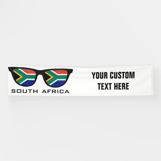 Zuid-Afrikaanse handjekst & kleurenbanner Spandoek (Horizontaal)