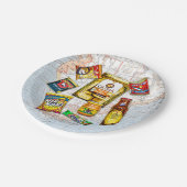 Zuid-Afrikaanse Iconische Voedselmerken Papieren Bordje (Gekanteld)