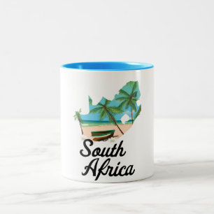 Zuid-Afrikaanse kaart Tweekleurige Koffiemok