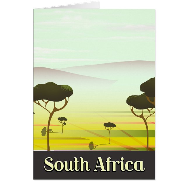 Zuid-Afrikaanse landschapsavond reisposter (Voorkant)