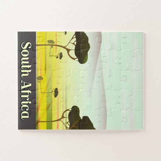 Zuid-Afrikaanse landschapsavond reisposter Legpuzzel (Horizontaal)