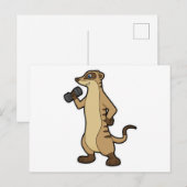 Zuid-Afrikaanse meerkat tijdens krachttraining met Briefkaart (Voorkant / Achterkant)