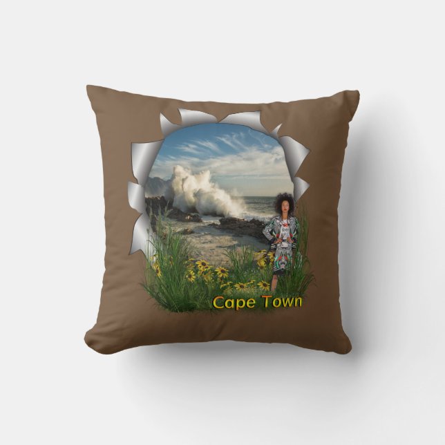 Zuid-Afrikaanse mode meisje uit Kaapstad Kussen (Voorkant)