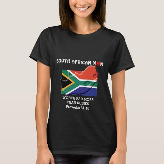 ZUID-AFRIKAANSE MOM Meer dan Rubies PROV 31 zwart T-shirt (Voorkant)