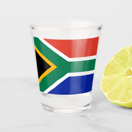 Zuid-Afrikaanse nationale vlag Shot Glas (Voorkant)
