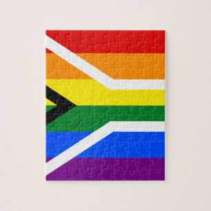 Zuid-Afrikaanse regenboog lgbt homo-vlag Legpuzzel