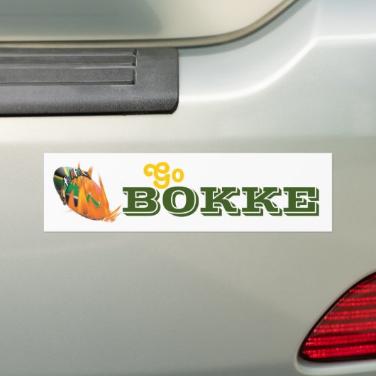 "Zuid-Afrikaanse" rugbysupporters "Go Bokke" Bumpersticker (Op auto)