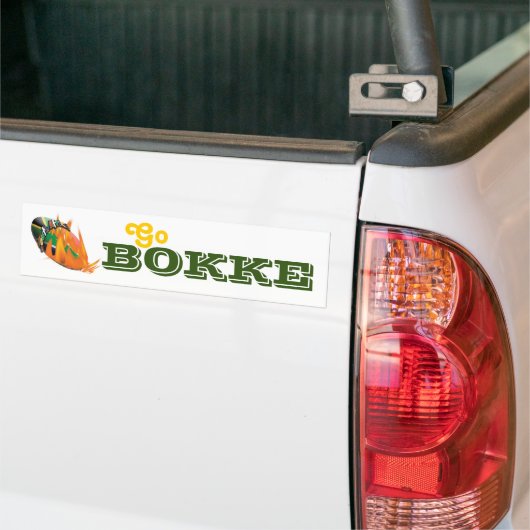 "Zuid-Afrikaanse" rugbysupporters "Go Bokke" Bumpersticker (Op Truck)
