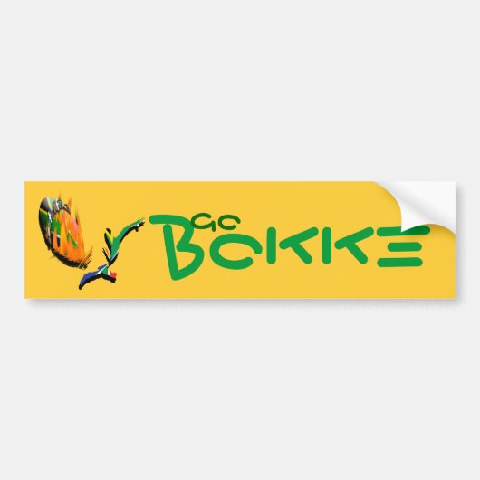Zuid-Afrikaanse rugbysupporters "Go Bokke" sticker (Voorkant)