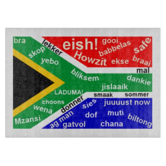 Zuid-Afrikaanse Slang Chopping Board Snijplank (Voorkant)