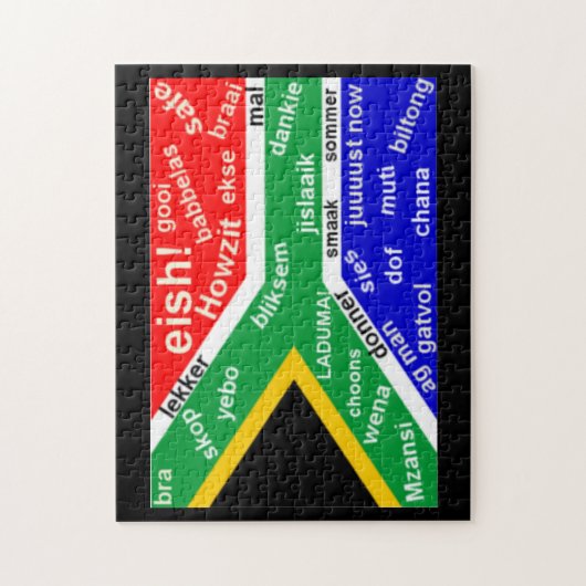 Zuid-Afrikaanse Slang Jigzaag Puzzle Legpuzzel (Verticaal)