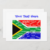 Zuid-Afrikaanse Slang-uitnodiging -  Kaart (Voorkant / Achterkant)