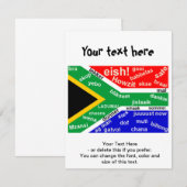 Zuid-Afrikaanse Slang-uitnodiging -  Kaart (Voorkant / Achterkant)