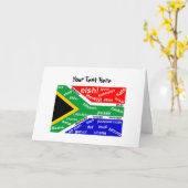 Zuid-Afrikaanse Slang Wenskaart -  Kaart (Gele Bloem)