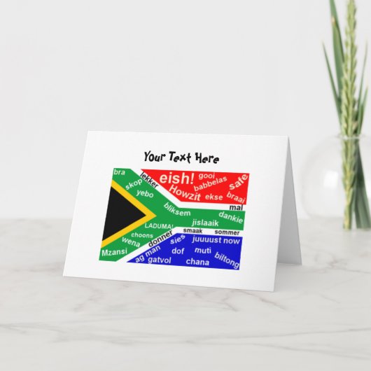 Zuid-Afrikaanse Slang Wenskaart -  Kaart (Voorkant)