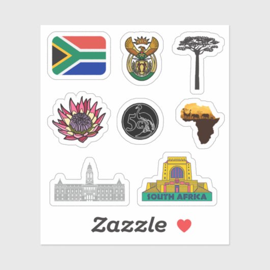 Zuid-Afrikaanse Stickers (Vel)