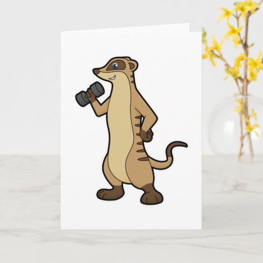 Zuid-Afrikaanse stokstaartje bij krachttraining me Kaart (Gele Bloem)