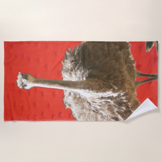 Zuid-Afrikaanse struisvogelbadhanddoek Strandlaken (Voorkant)