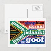 Zuid-Afrikaanse taal en spreektaal Briefkaart (Voorkant / Achterkant)