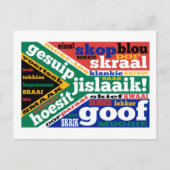 Zuid-Afrikaanse taal en spreektaal Briefkaart (Voorkant)