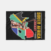 Zuid-Afrikaanse Tsman-shirt - Zuid-Afrika cricket  Fleece Deken (Voorkant (Horizontaal))