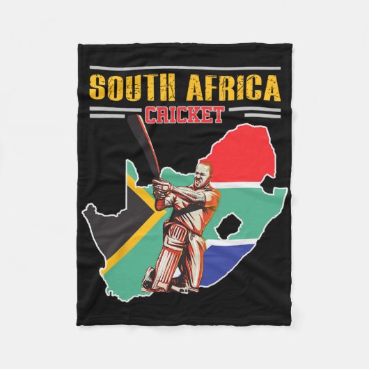Zuid-Afrikaanse Tsman-shirt - Zuid-Afrika cricket  Fleece Deken (Voorkant)
