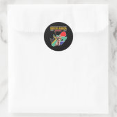 Zuid-Afrikaanse Tsman-shirt - Zuid-Afrika Cricket Ronde Sticker (Tas)