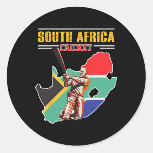 Zuid-Afrikaanse Tsman-shirt - Zuid-Afrika Cricket  Ronde Sticker